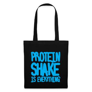 Le shake protéiné est tout - Sac en tissu - noir - Devant