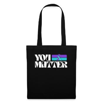 You Matter Suicide Prevention Awareness Ribbon - Tote Bag - black - Front