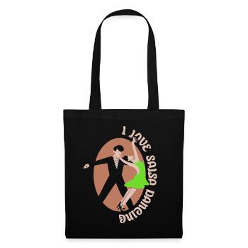 I love salsa dancing hobby dance dancer - Tote Bag - black - Front