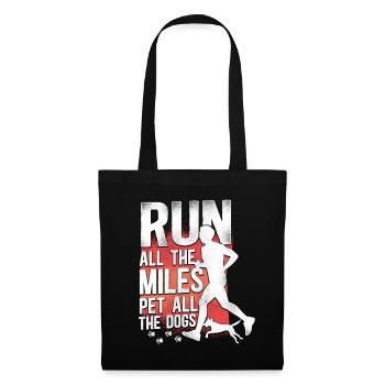Running Runner Demi-Marathon Chien - Sac en tissu - noir - Devant