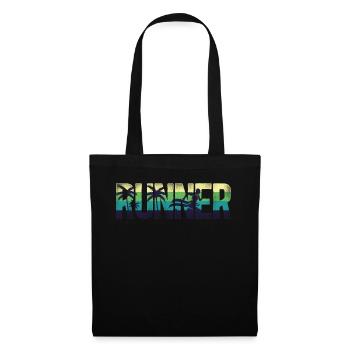 Running Runner Half Marathon Retro - Tote Bag - black - Front