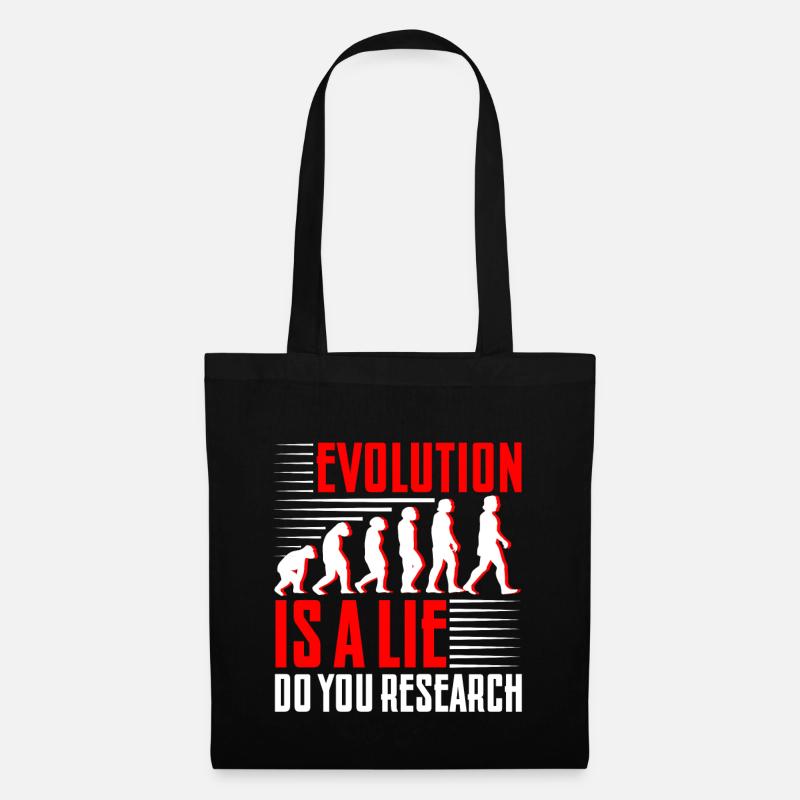 Evolution Is A Lie, Do Your Research 4 - Stoffbeutel - Schwarz