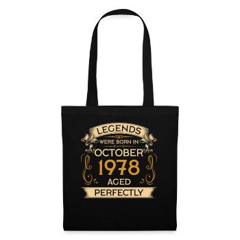 Birthday Legends est né en octobre 1978 - Sac en tissu - noir - Devant