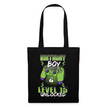 Gamer Boy Video Game Lover Age 15 Unlocked - Tote Bag - black - Front