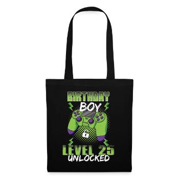 Gamer Boy Video Game Lover Age 25 Unlocked - Tote Bag - black - Front
