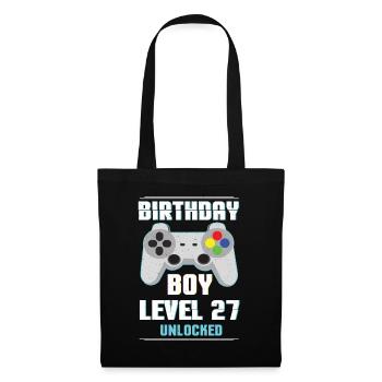 Gamer Boy Video Game Lover Age 27 Level Unlocked - Tote Bag - black - Front