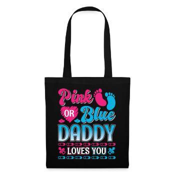 Papa Fille Père Bébé Enfants Fille Garçon - Sac en tissu - noir - Devant
