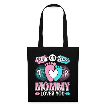 Mama Mutter Baby Geschenk Junge Mädchen - Stoffbeutel - Schwarz - Vorne