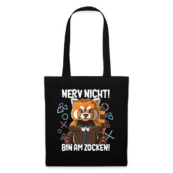Zocken Gaming Nerv Nicht Bin Am Zocken - Stoffbeutel - Schwarz - Vorne