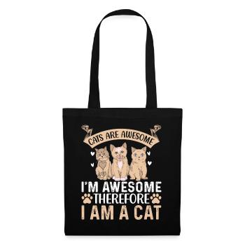 Les chats drôles sont fantastiques Je suis fantastisc - Sac en tissu - noir - Devant