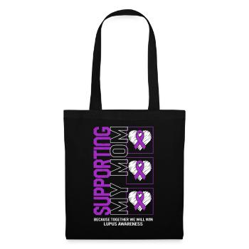 Chemise de sensibilisation au lupus, soutenir ma mère purple - Sac en tissu - noir - Devant