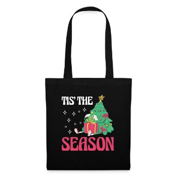 Tis The Season Shirt Cadeau Arbre de Noël - Sac en tissu - noir - Devant