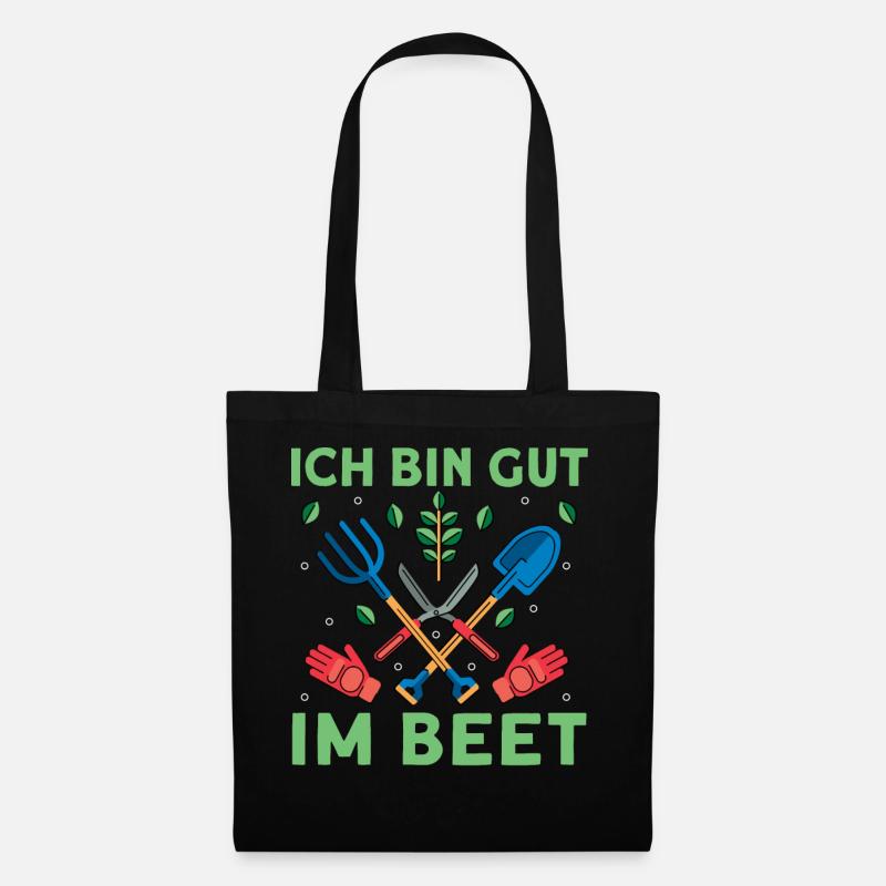 Ich Bin Gut Im Beet - Stoffbeutel - Schwarz