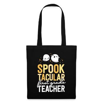 Enseignant de 1re année École de jumelage d’Halloween d’abord - Sac en tissu - noir - Devant