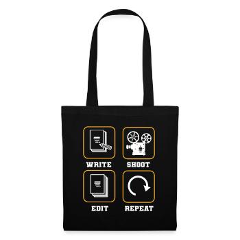 Écrire Le tournage Monter Répéter Cinéaste Réalisateur - Sac en tissu - noir - Devant