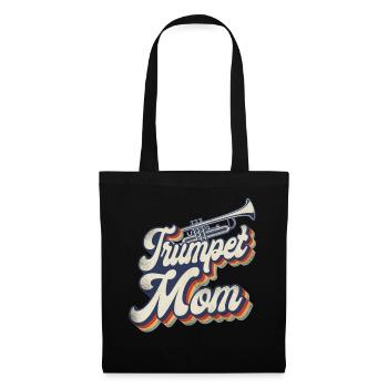 Trompettiste Maman Mère Rétro - Sac en tissu - noir - Devant