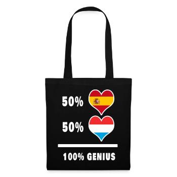 Luxembourg et Espagne génie / cadeau - Sac en tissu - noir - Devant
