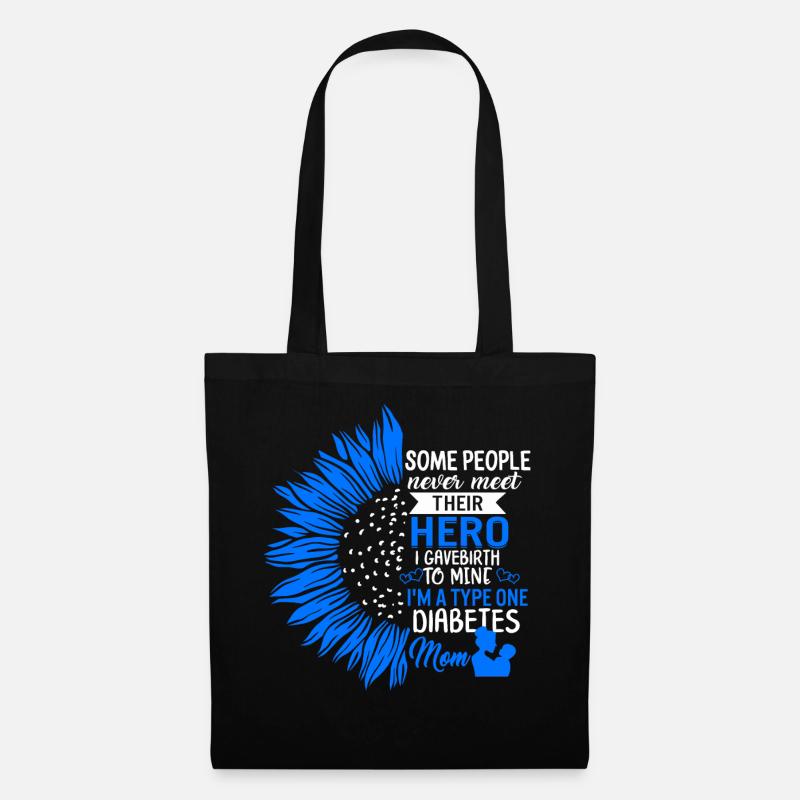 Diabetes Awareness Shirt, ich bin ein Typ Eins Diabetes - Stoffbeutel - Schwarz
