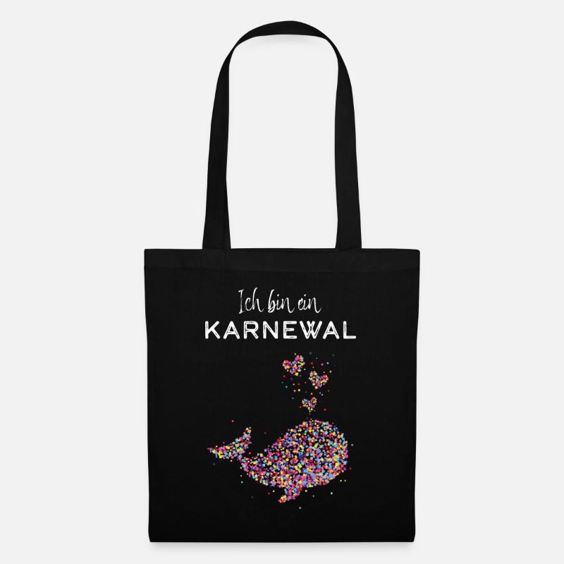 Karneval Karnewal Konfetti Kostümersatz Fasching - Stoffbeutel - Schwarz
