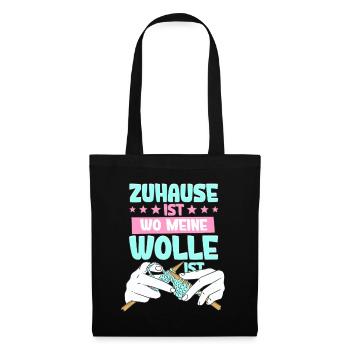 Häkeln - Stoffbeutel - Schwarz - Vorne