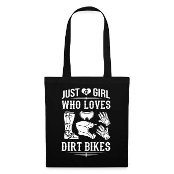 Dirt Bike Elektrisch Motocross Fahren MX Fahrer - Stoffbeutel - Schwarz - Vorne