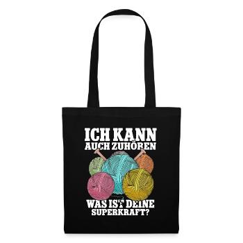Häkeln - Stoffbeutel - Schwarz - Vorne