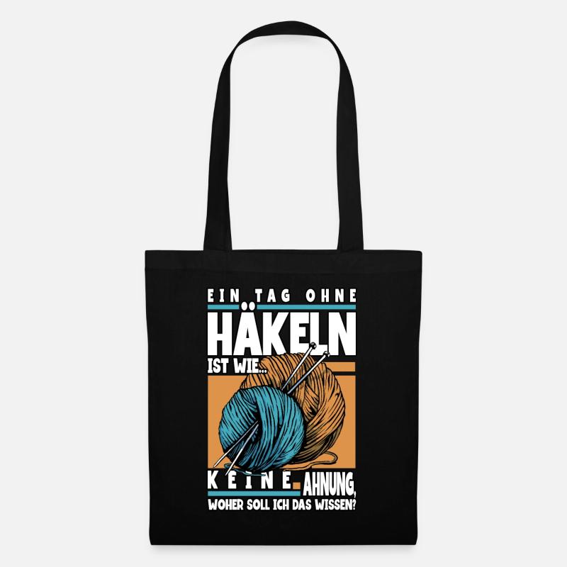 Häkeln - Stoffbeutel - Schwarz