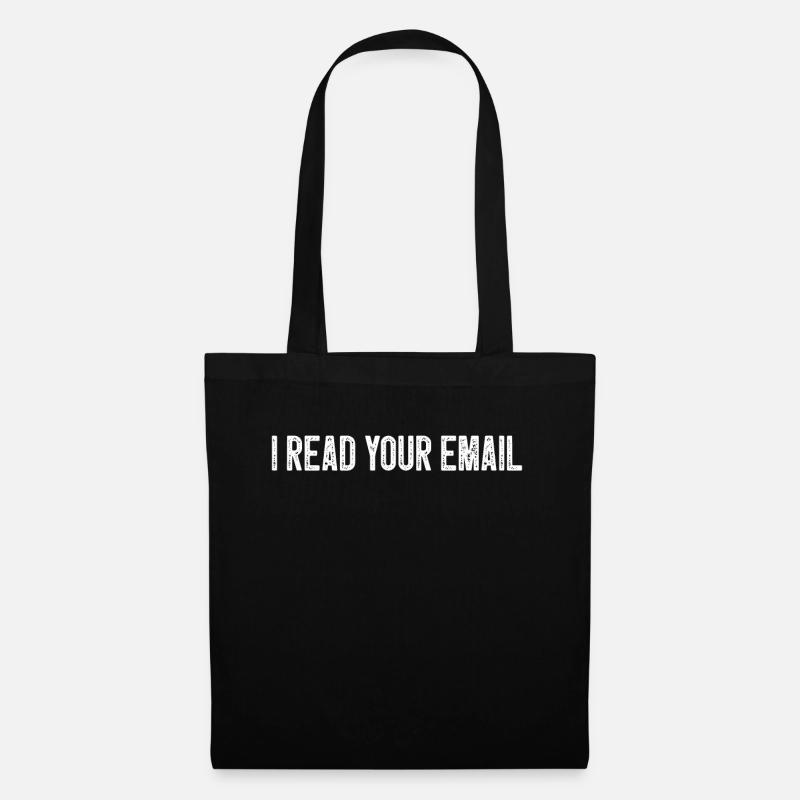 I Read Your Email Funny Computer Programmer - Stoffbeutel - Schwarz
