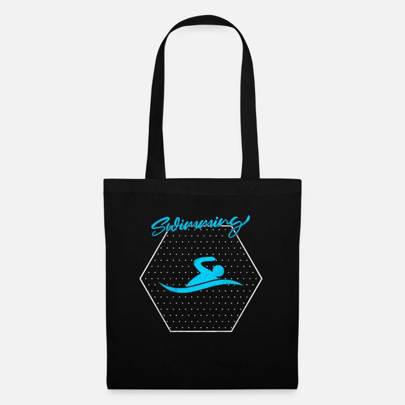 Schwimmen - Stoffbeutel - Schwarz