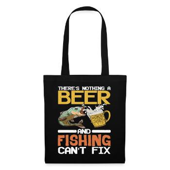 There's Nothing A Beer And Fishing Can't Fix - Tote Bag - black - Front