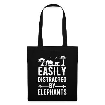 Cadeau d’éléphant pour Proboscis Africa Wilderness Zoo - Sac en tissu - noir - Devant