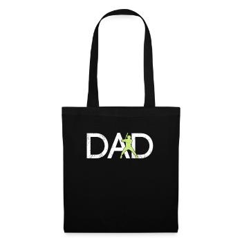 Papa de baseball - Sac en tissu - noir - Devant