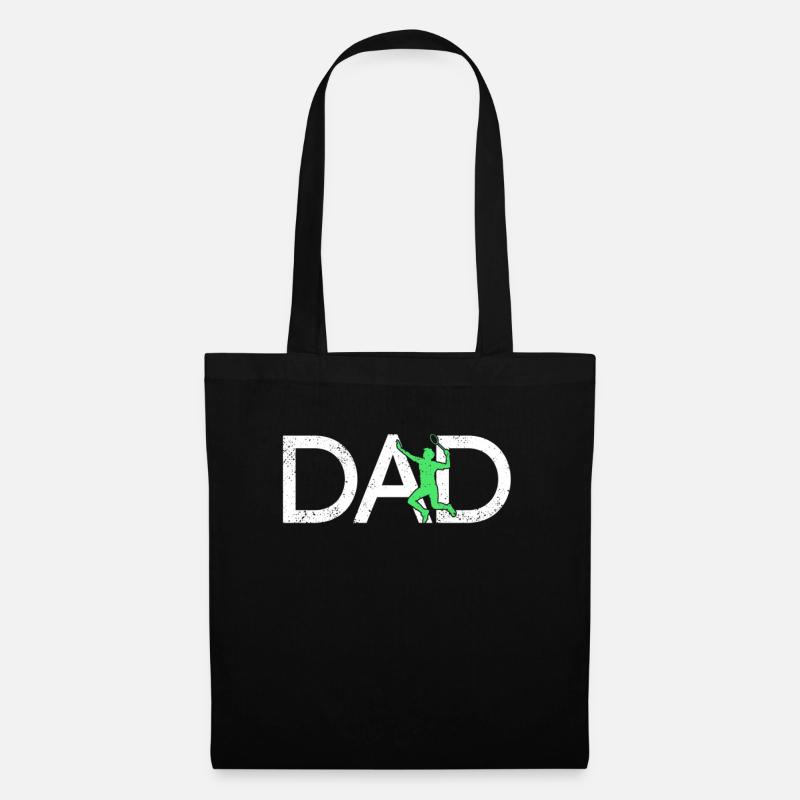 Badminton Papa - Stoffbeutel - Schwarz