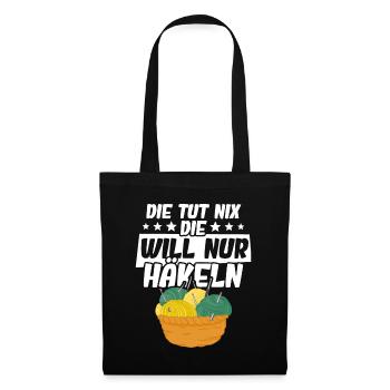 Häkeln - Stoffbeutel - Schwarz - Vorne