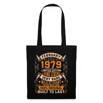 Birthday Legends 100% Original February 1979 - Stoffbeutel - Schwarz - Vorne