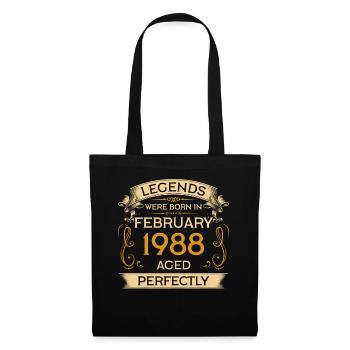 Birthday Legends est né en février 1988 - Sac en tissu - noir - Devant