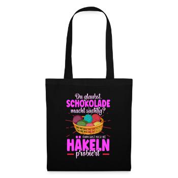Häkeln - Stoffbeutel - Schwarz - Vorne
