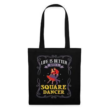 Square Dance Music Caller Folk Dance Dancer Usa - Tote Bag - black - Front