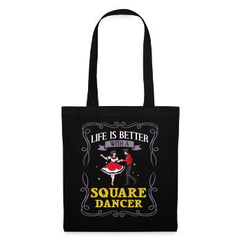 Square Dance Music Caller Folk Dance Dancer Usa - Tote Bag - black - Front