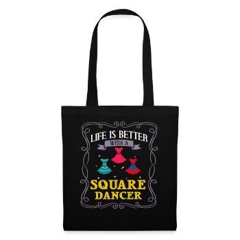 Square Dance Music Caller Folk Dance Dancer Usa - Tote Bag - black - Front