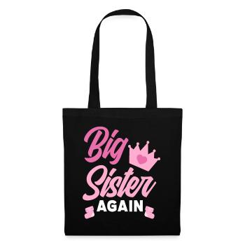 Encore une fois annonce de grossesse de sœur - Sac en tissu - noir - Devant