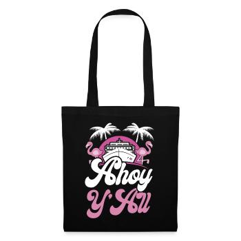 Cruise Ship Vacation Girl Ahoy - Stoffbeutel - Schwarz - Vorne
