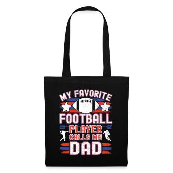 Football américain Papa Père Papa Joueur de football - Sac en tissu - noir - Devant
