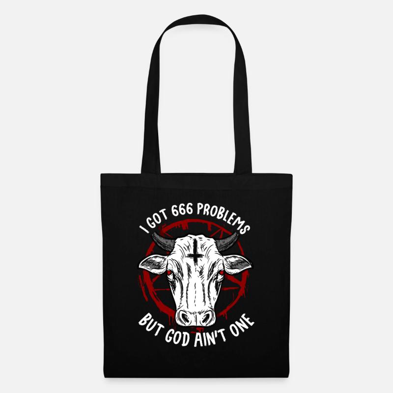 I Got 666 Problems But God Ain't One Satanic - Stoffbeutel - Schwarz