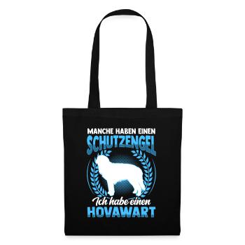 Mein Hovawart ist mein Schutzengel - Stoffbeutel - Schwarz - Vorne
