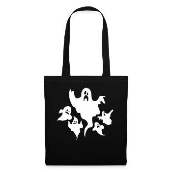 Gespenst Halloween Lustige Halloween Gespenster - Stoffbeutel - Schwarz - Vorne