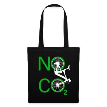 Pas de CO2 Vélo Changement climatique VTT VTT E-Bike - Sac en tissu - noir - Devant
