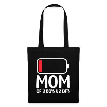 félin - Sac en tissu - noir - Devant