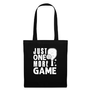 Just One More Game Funny Pickleball - Tote Bag - black - Front