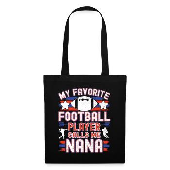 Grand-mère de football américain Joueur de football Grand-mère - Sac en tissu - noir - Devant